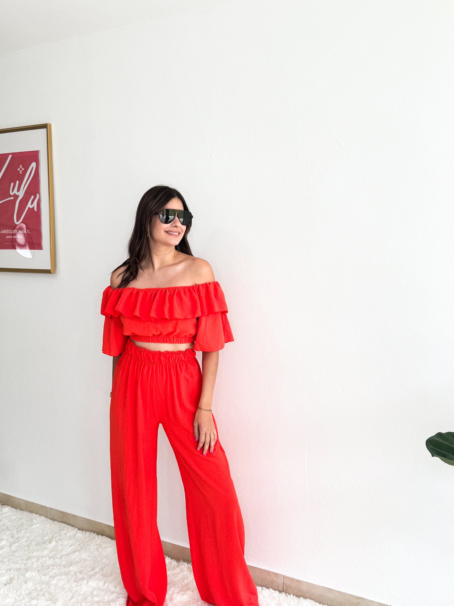 Off Shoulder Pant Set