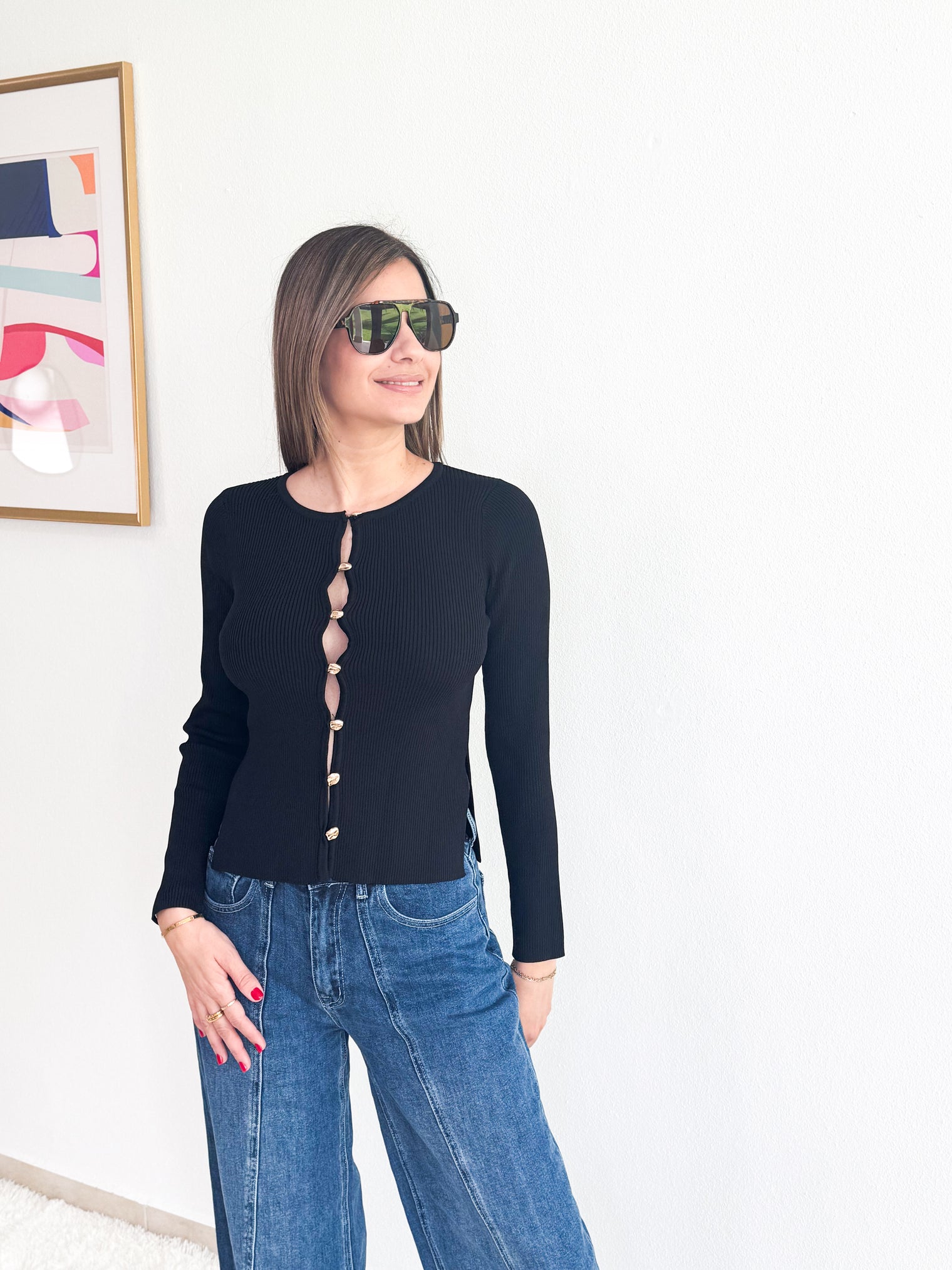 Jewel Knit Cardinal (Black)