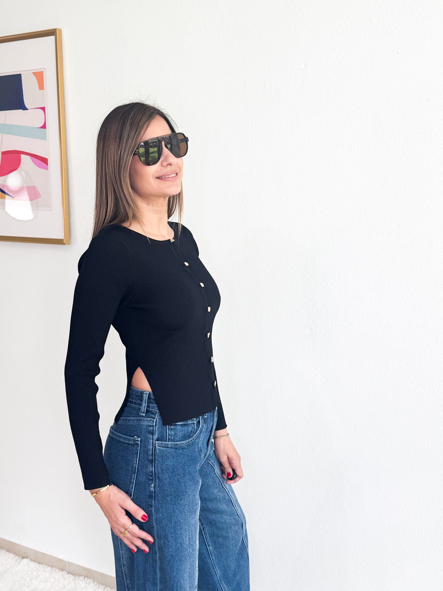 Jewel Knit Cardinal (Black)