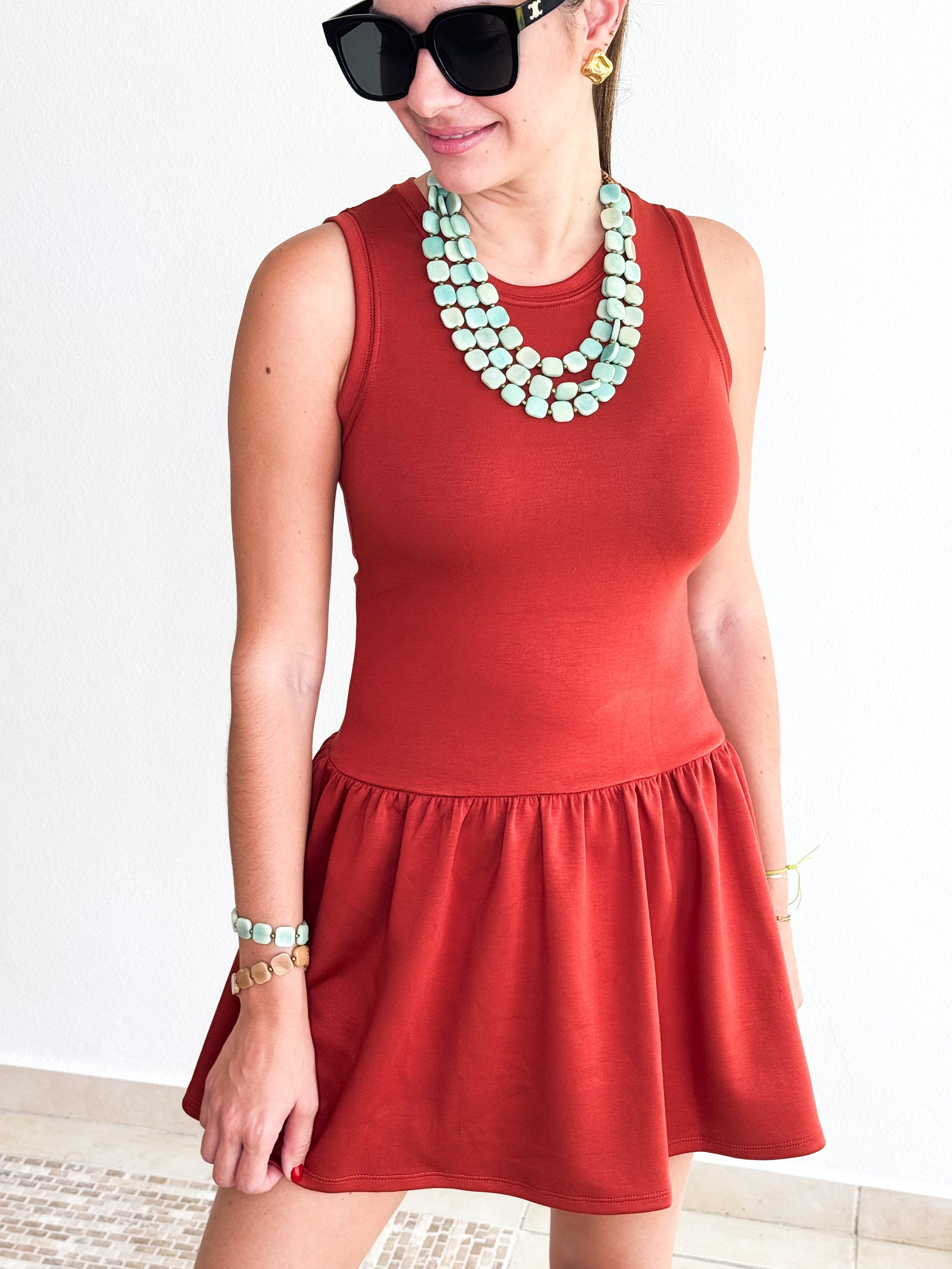 Rust Mini Dress