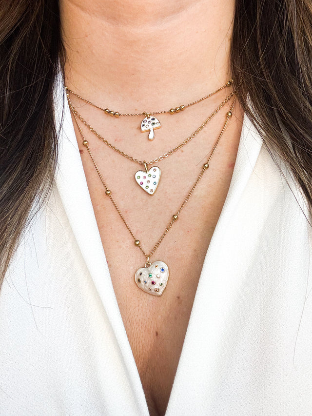 Pau White Hearts